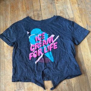 Old Navy Charcoal‎ Tee with Ice Cream Graphic Stranger Things